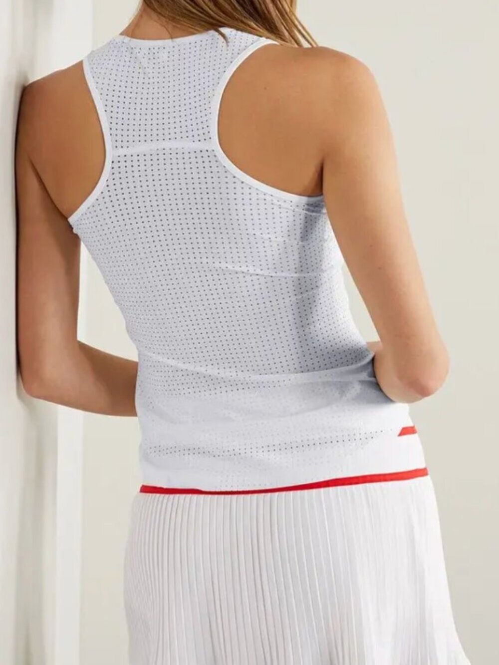 L'Etoile Sport | Mesh-Paneled Tank in White